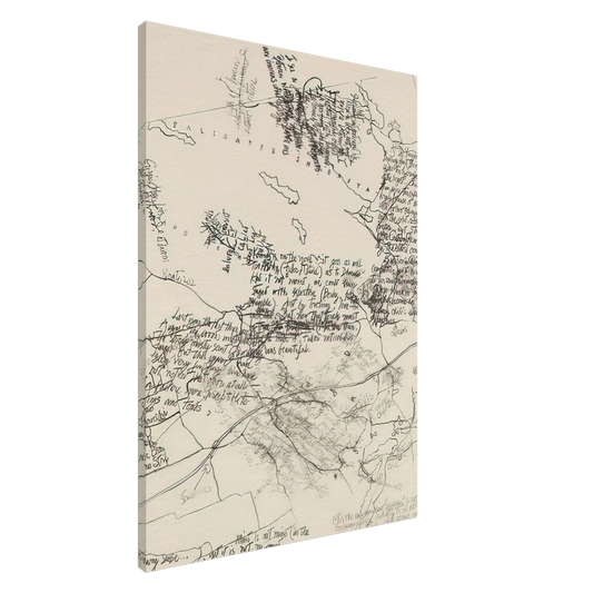 John Cage - Mushroom Book Plate X - 1972 Canvas - 20x30 cm / 8x12 inches-canvas