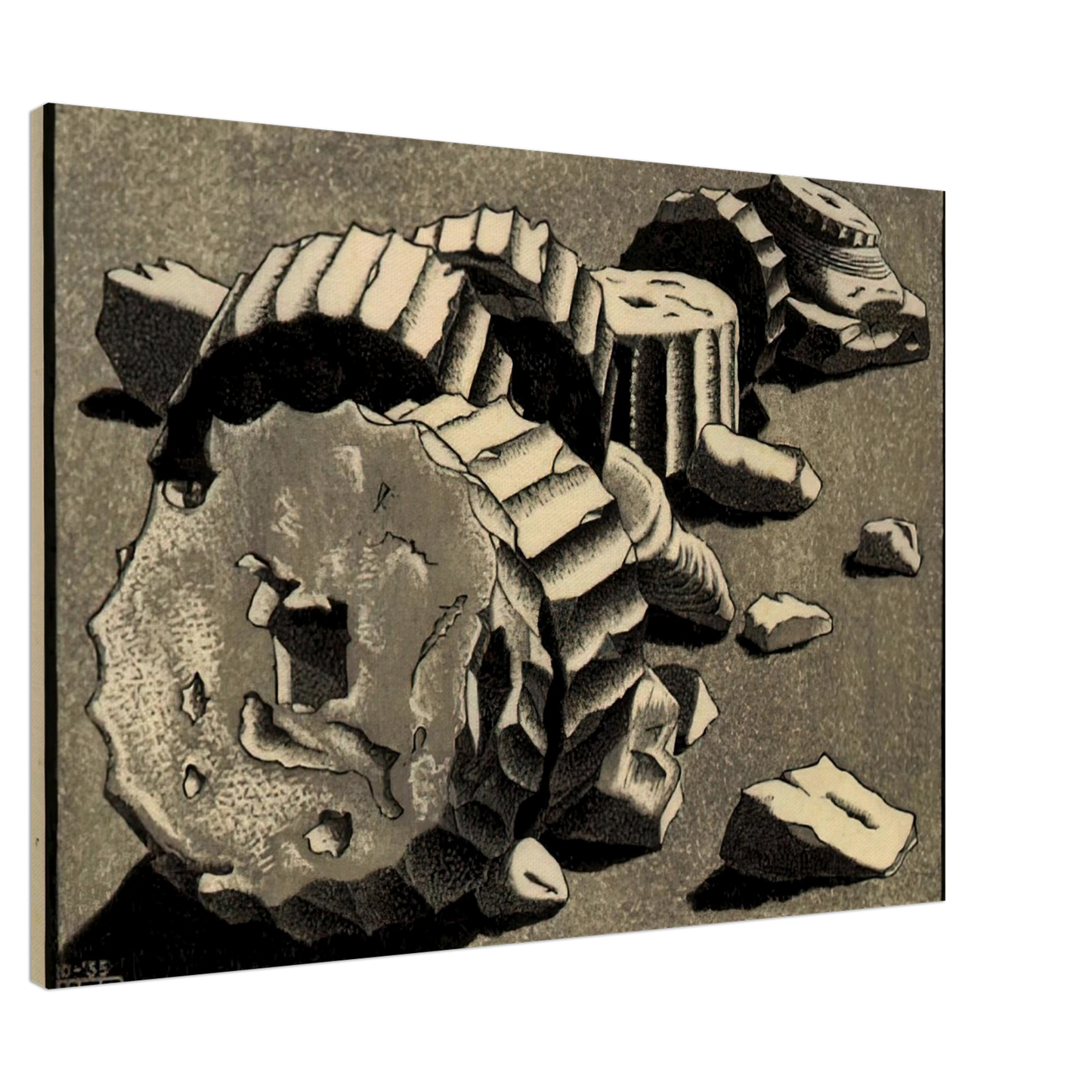 MC Escher - SELINUNTE SICILY OCTOBER 1935 1935 Canvas - 20x30 cm / 8x12 inches-canvas