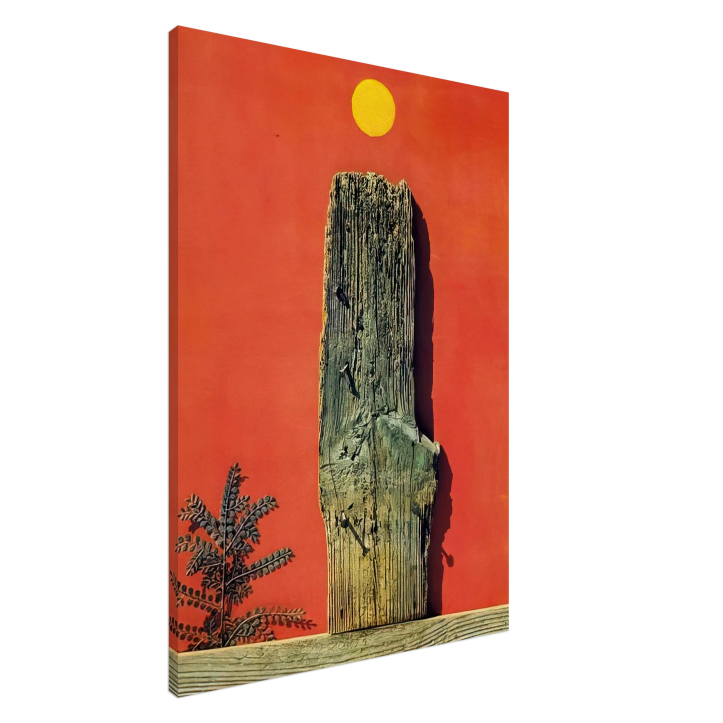 Max Ernst - Red Forest Canvas - 20x30 cm / 8x12 inches-canvas