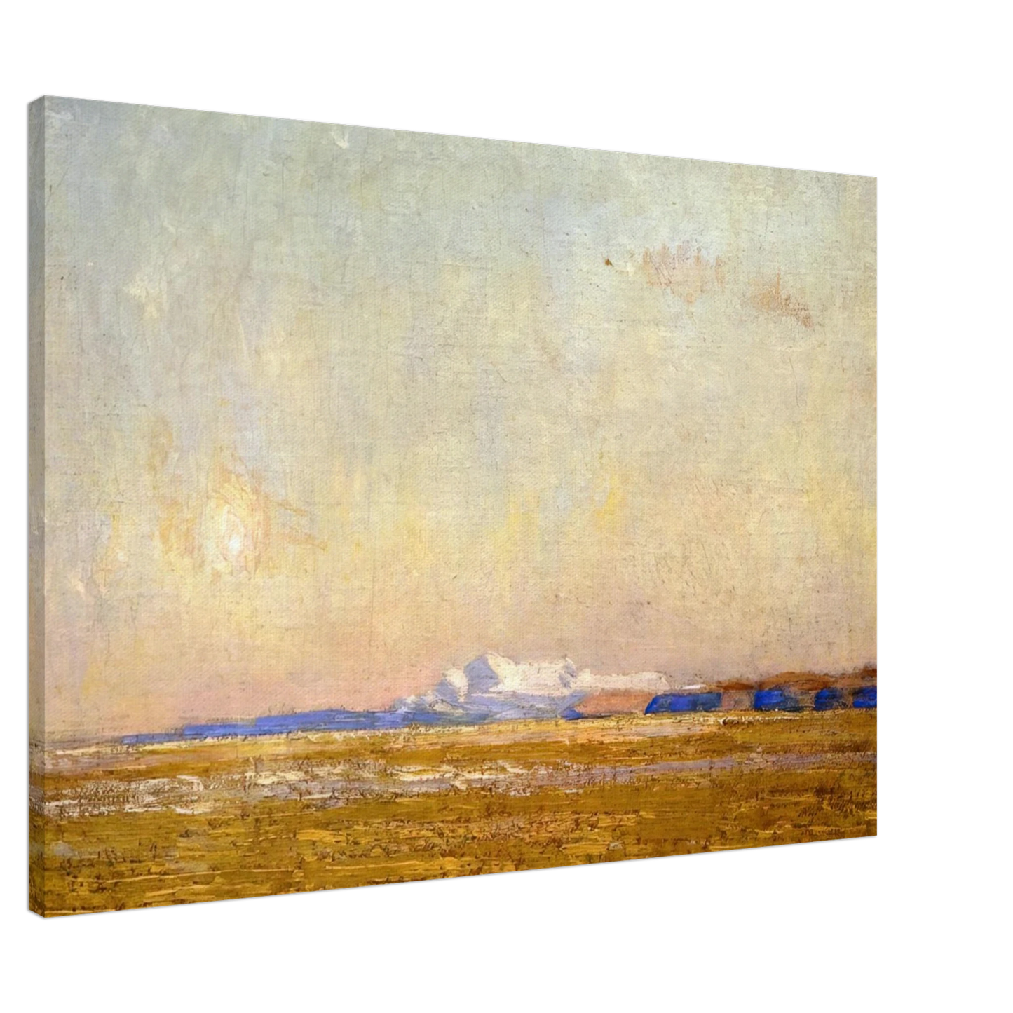 Childe Hassam - Moonrise at Sunset, Harney Desert Canvas - 20x30 cm / 8x12 inches-canvas