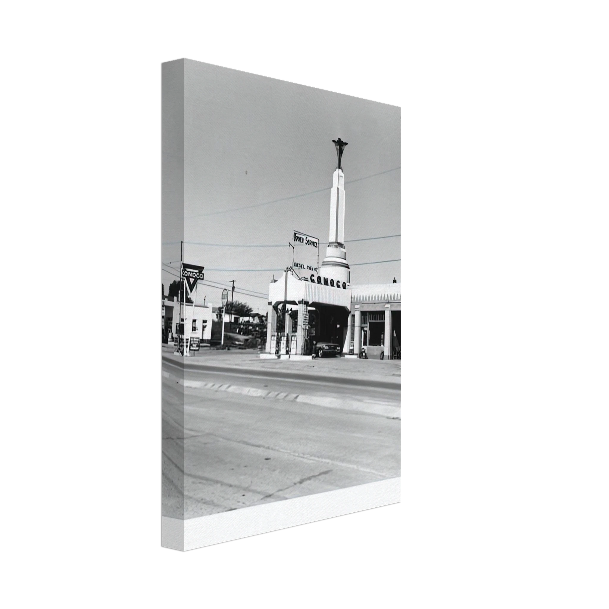 Edward Ruscha - CONOCO SHAMROCK TEXAS FROM FIVE VIEWS FROM THE PANHANDLE SERIES Canvas - 40x60 cm / 16x24 inches-canvas