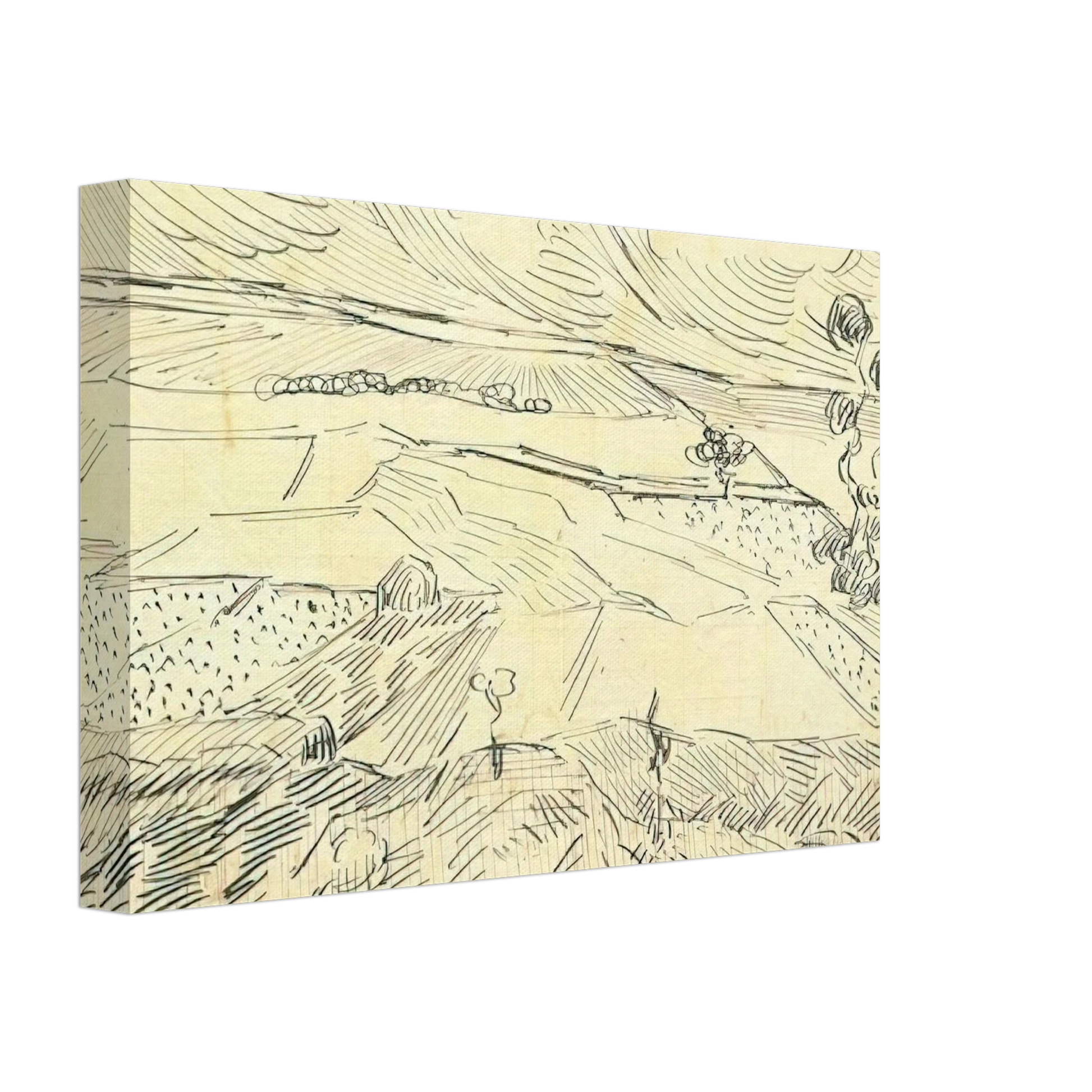 Vincent van Gogh - Wheat Fields Canvas - 70x100 cm / 28x40 inches-canvas