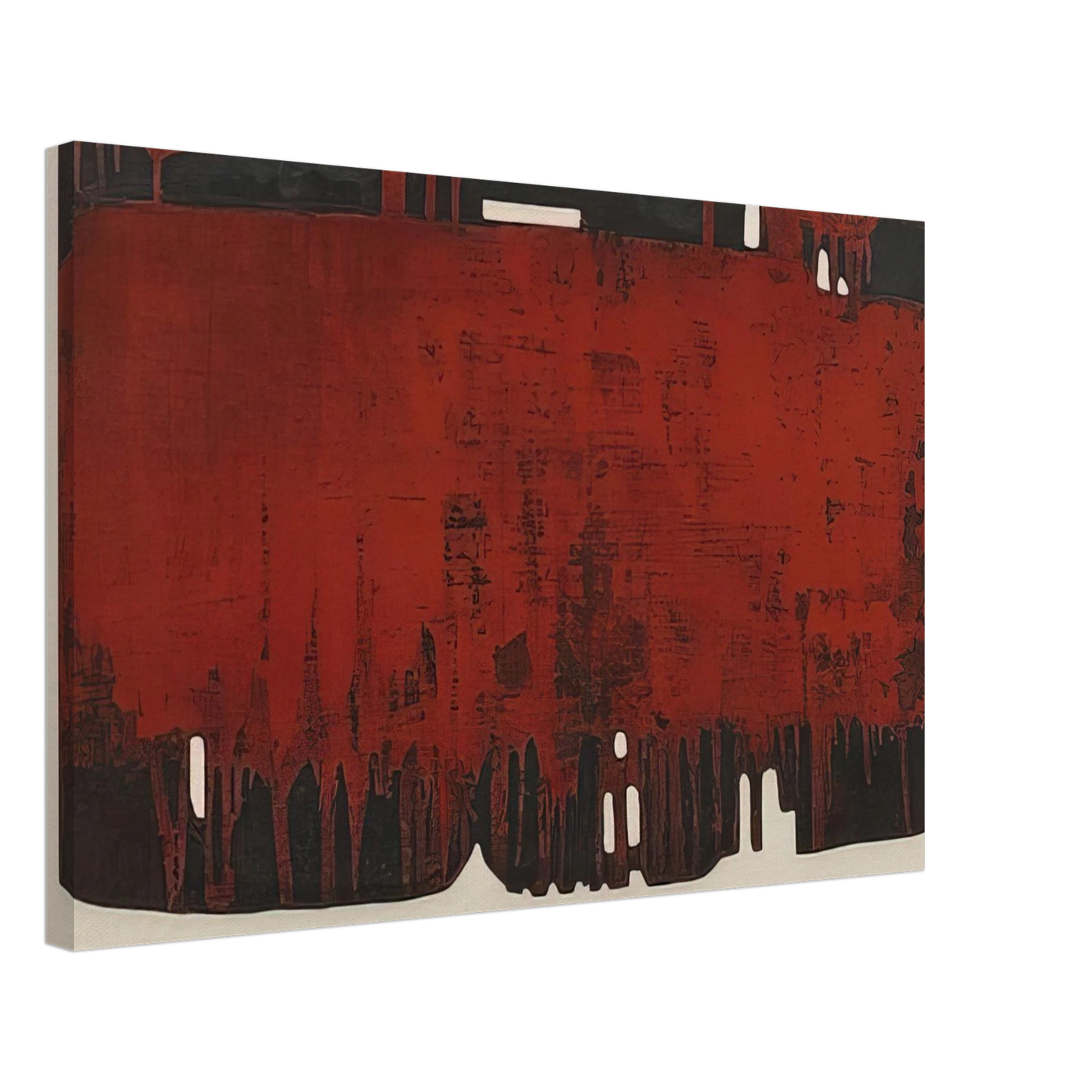 Pierre Soulages - Composition rouille et noire XXV - 1974 Canvas - 70x100 cm / 28x40 inches-canvas