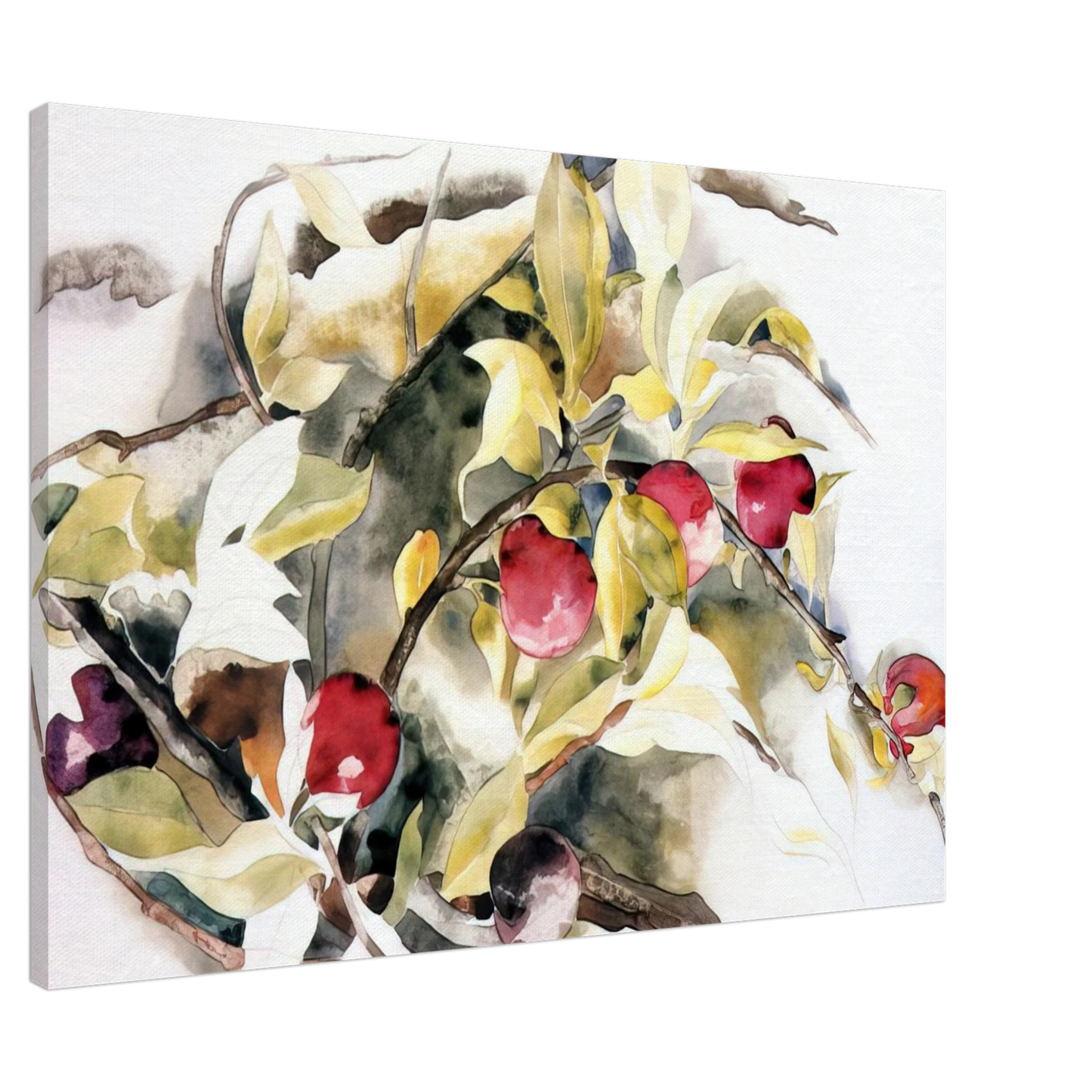 Charles Demuth - Plums - 1925 Canvas - 20x30 cm / 8x12 inches-canvas