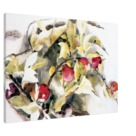 Charles Demuth - Plums - 1925 Canvas - 20x30 cm / 8x12 inches-canvas
