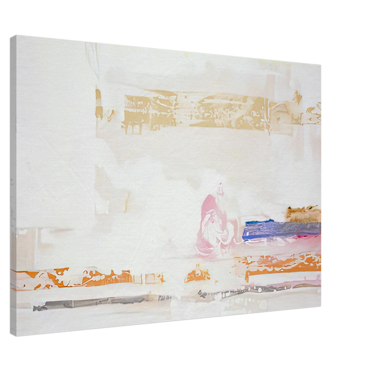 Helen Frankenthaler - Snow Basin, 1990- Canvas - 20x30 cm / 8x12 inches-canvas