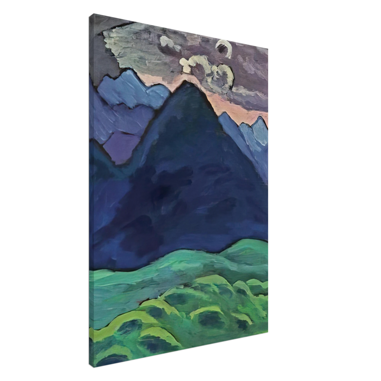 Gabriele Munter - BLAUER KEGELBERG 1930 Canvas - 20x30 cm / 8x12 inches-canvas