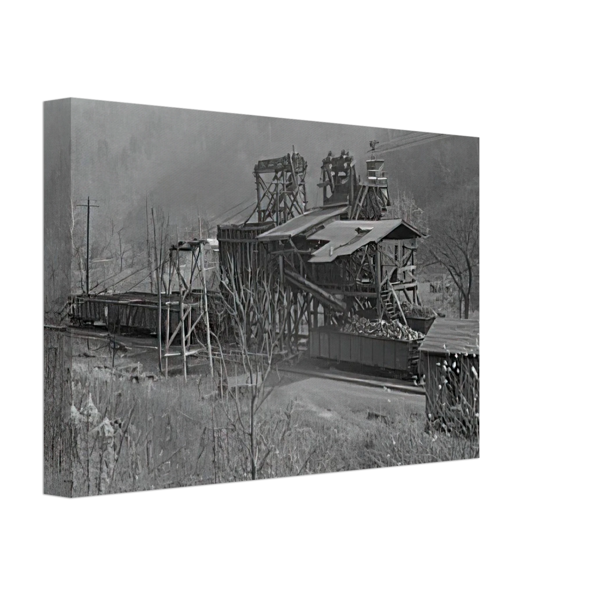 Ben Shahn - LOADING RECENTLY MINED COAL IN JENKINS 1935 Canvas - 70x100 cm / 28x40 inches-canvas