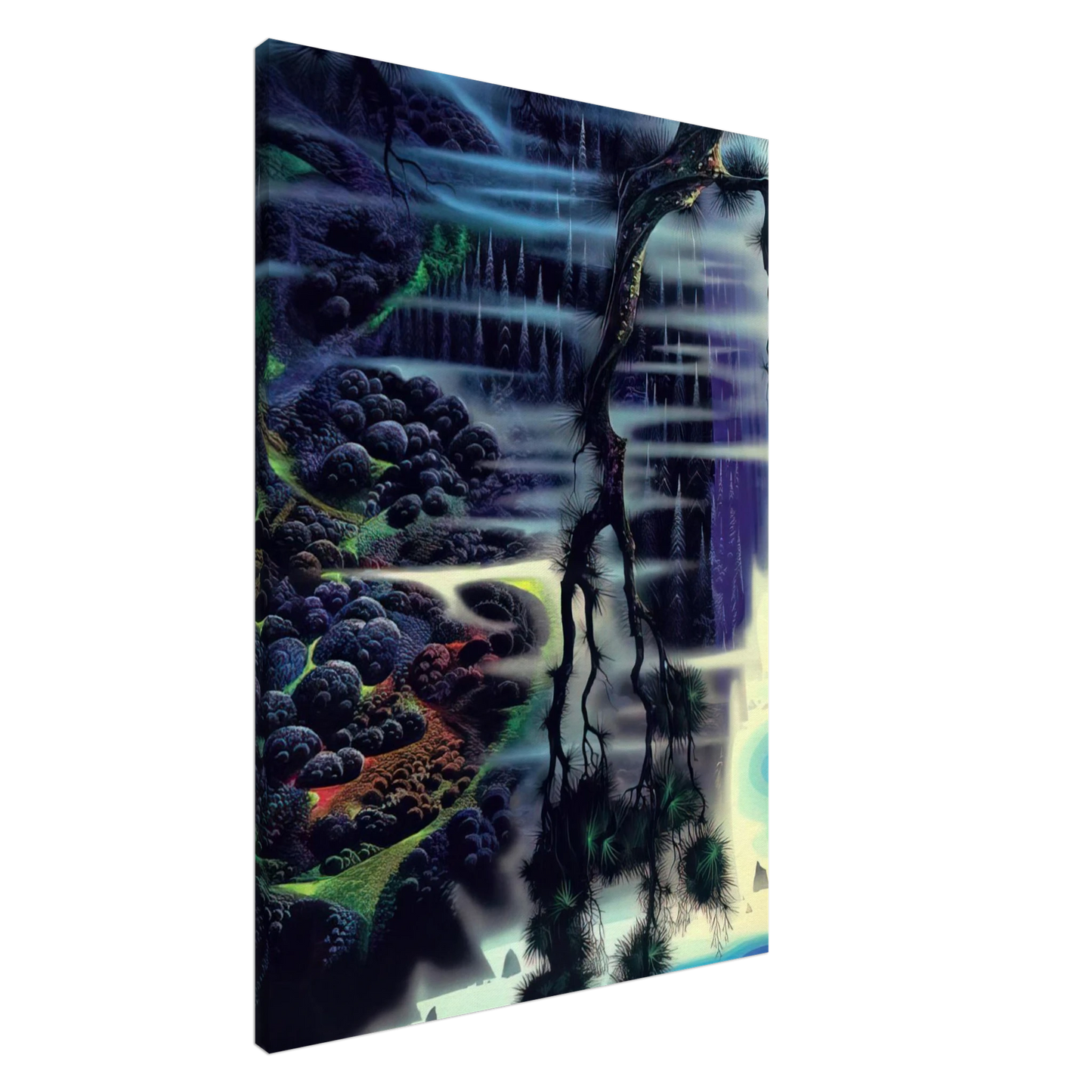 Eyvind Earle - Seaside Splendor Canvas - 20x30 cm / 8x12 inches-canvas