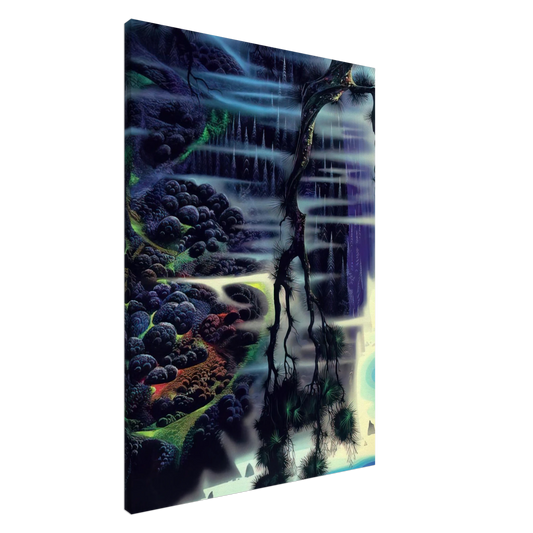 Eyvind Earle - Seaside Splendor Canvas - 20x30 cm / 8x12 inches-canvas