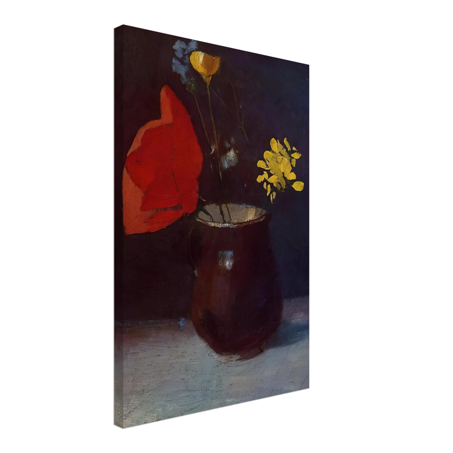 Odilon Redon - PITCHER OF FLOWERS Canvas - 40x60 cm / 16x24 inches-canvas