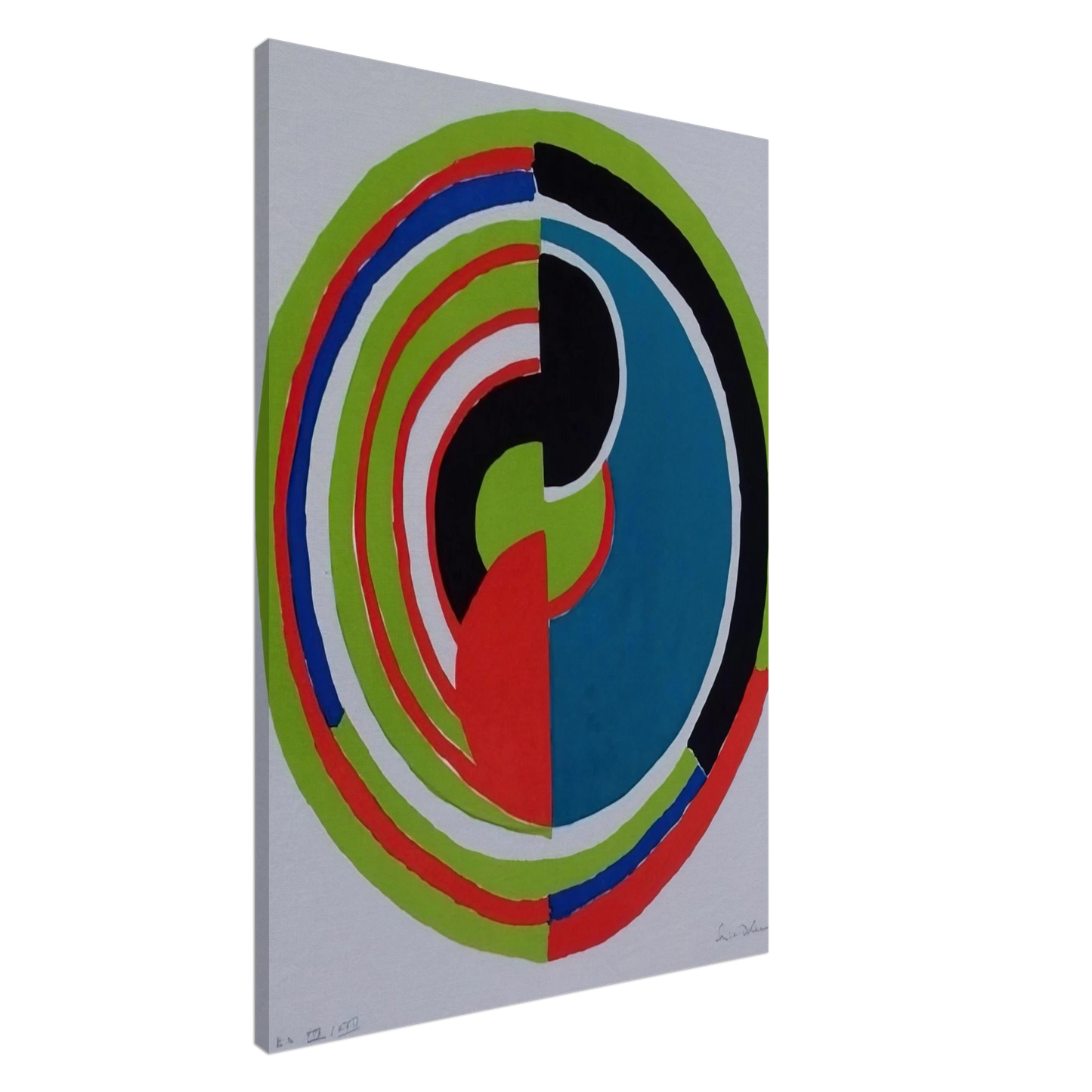 Sonia Delaunay - ABSTRACT SWIRL Canvas - 20x30 cm / 8x12 inches-canvas