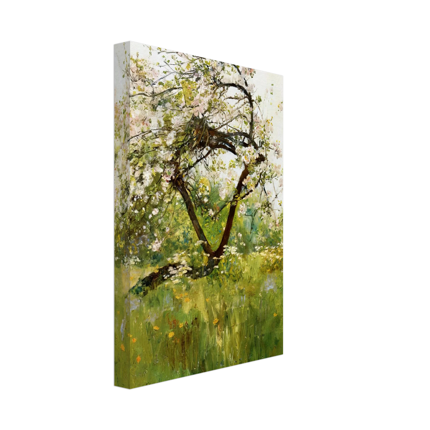 Childe Hassam - Peach Blossoms - Villiers-le-Bel Canvas - 40x60 cm / 16x24 inches-canvas