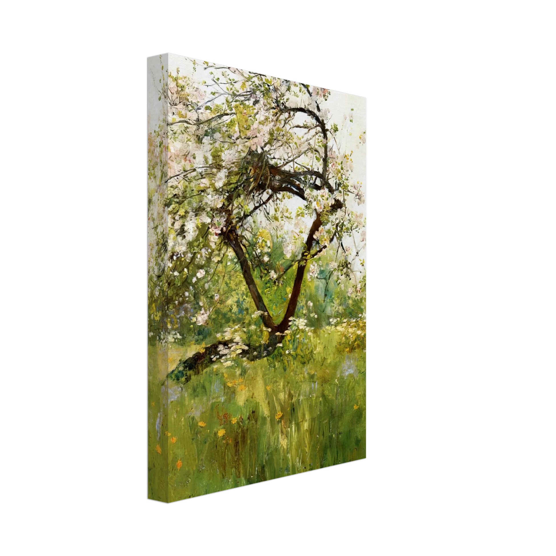 Childe Hassam - Peach Blossoms - Villiers-le-Bel Canvas - 40x60 cm / 16x24 inches-canvas