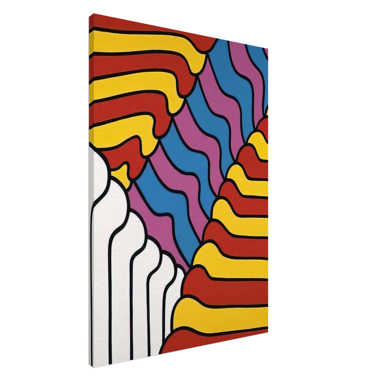 Nicholas Krushenick - Untitled - 1965 Canvas - 20x30 cm / 8x12 inches-canvas