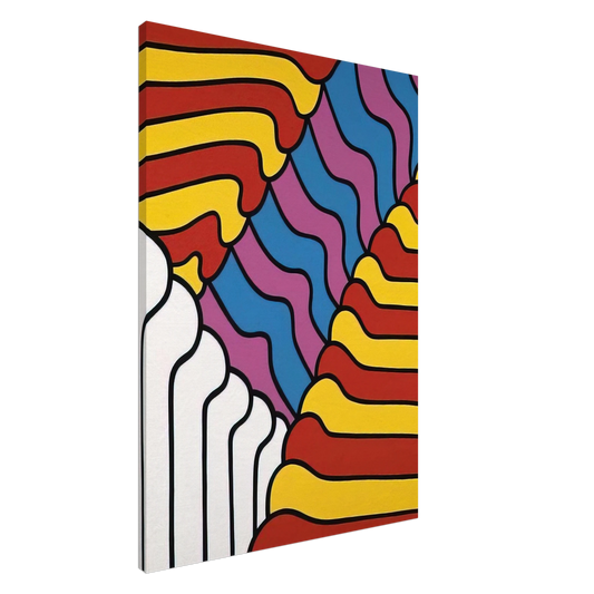 Nicholas Krushenick - Untitled - 1965 Canvas - 20x30 cm / 8x12 inches-canvas