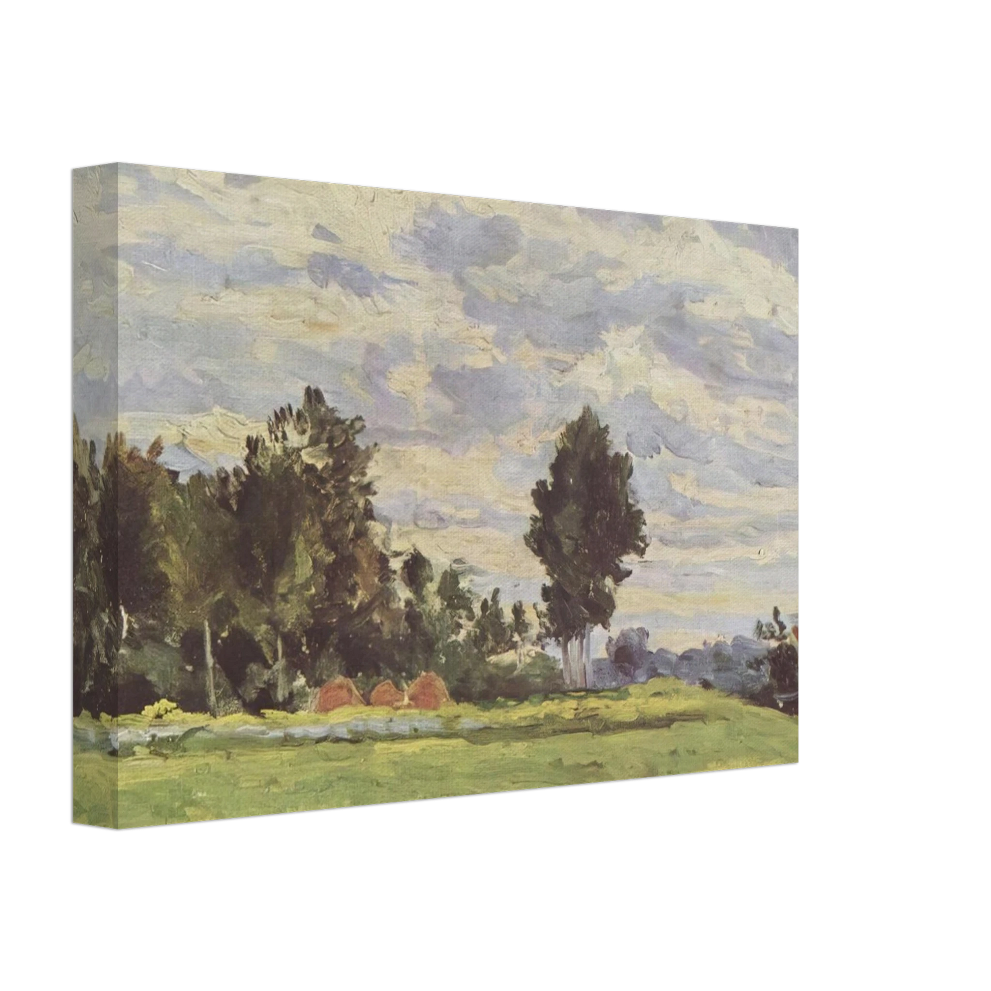 Paul Cezanne - Landscape in the Ile de France Canvas - 70x100 cm / 28x40 inches-canvas
