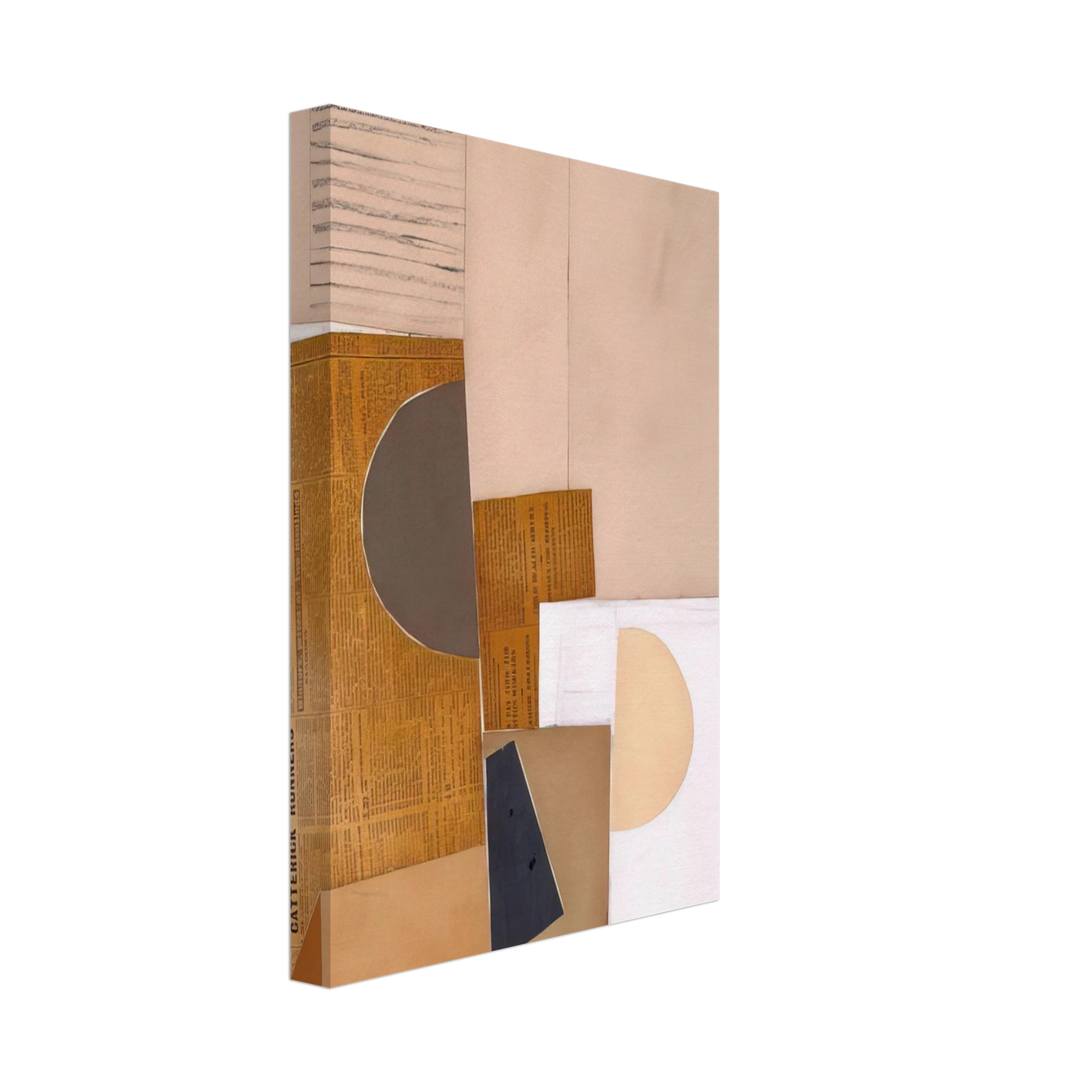 Victor Pasmore - Abstract in White, Grey and Ochre - 1949 Canvas - 40x60 cm / 16x24 inches-canvas