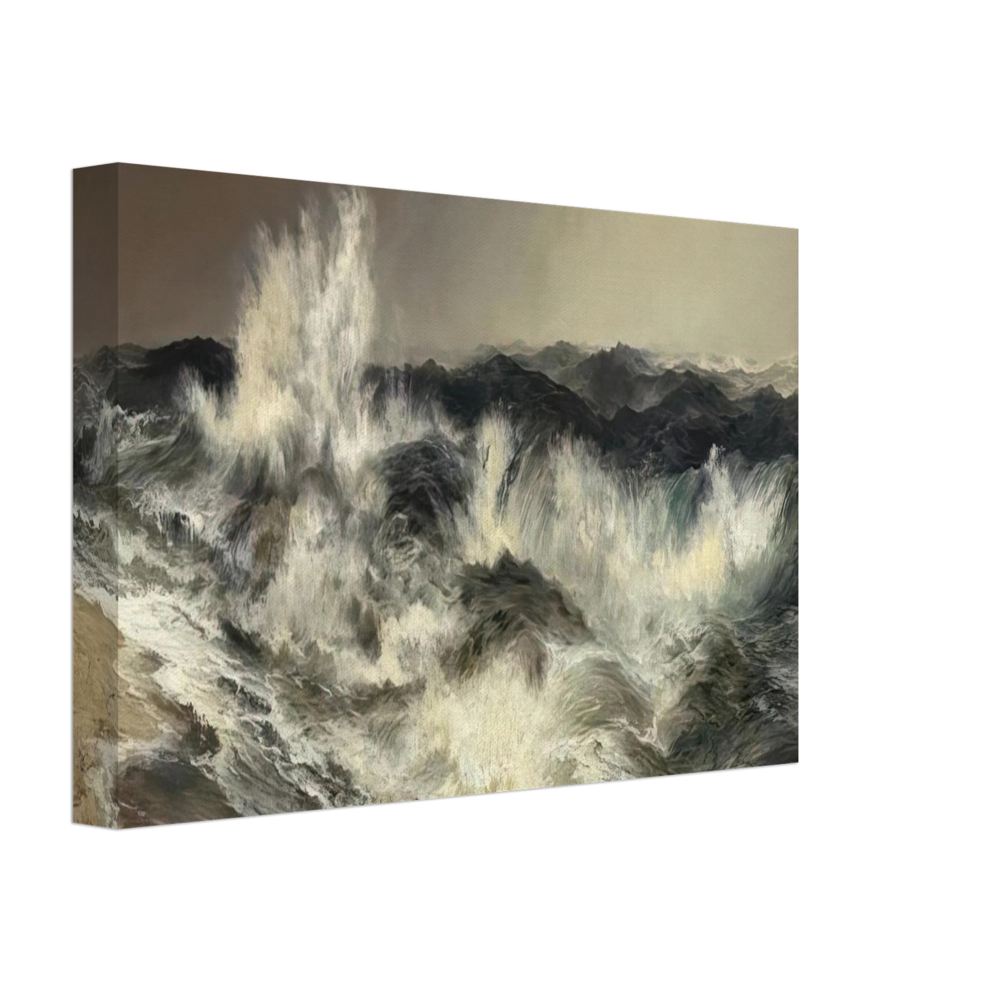 Thomas Moran - The Much Resounding Sea Canvas - 70x100 cm / 28x40 inches-canvas