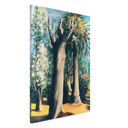 Moise Kisling - EUCALYPTUS AND PALM 1935 Canvas - 20x30 cm / 8x12 inches-canvas