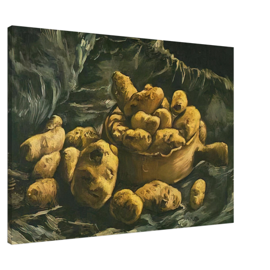 Vincent van Gogh - Still life with an Earthern bowl and potatoes Canvas - 20x30 cm / 8x12 inches-canvas