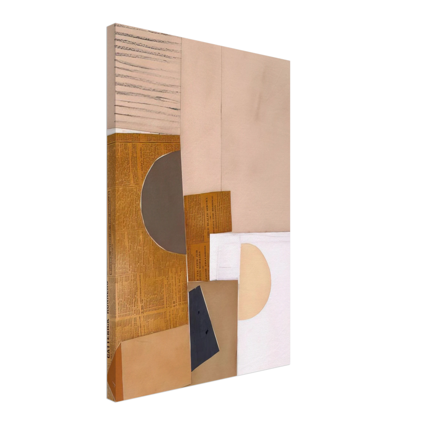 Victor Pasmore - Abstract in White, Grey and Ochre - 1949 Canvas - 70x100 cm / 28x40 inches-canvas