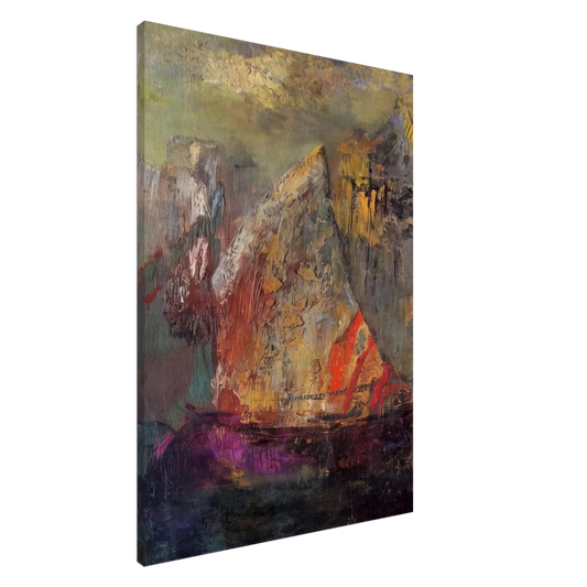 Odilon Redon - A BOAT 1 Canvas - 20x30 cm / 8x12 inches-canvas