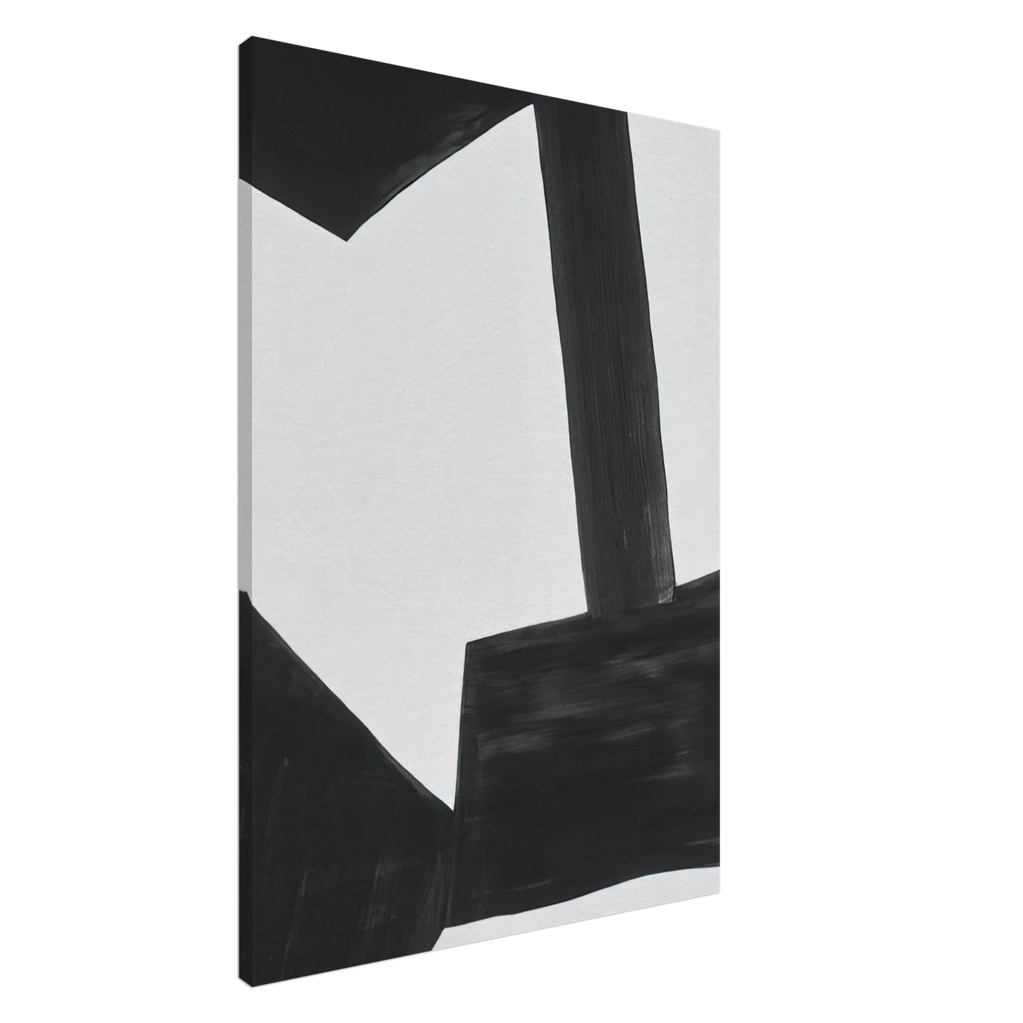 Doug Ohlson - Black and White Form - 1962 Canvas - 20x30 cm / 8x12 inches-canvas