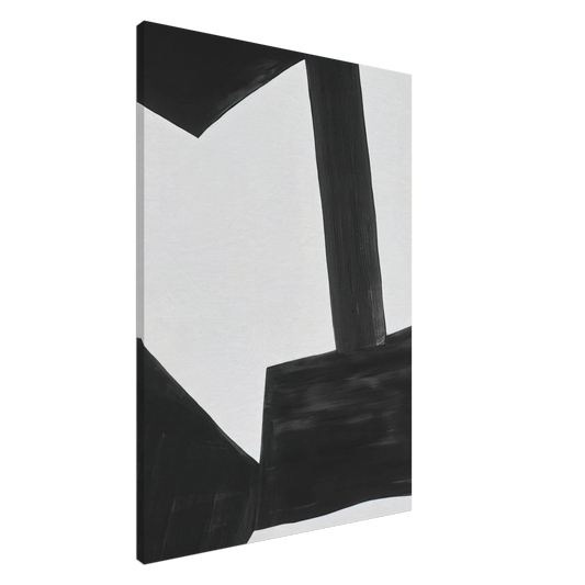 Doug Ohlson - Black and White Form - 1962 Canvas - 20x30 cm / 8x12 inches-canvas