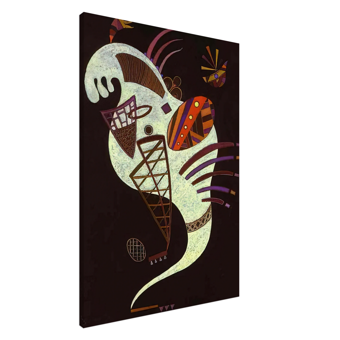 Wassily Kandinsky - WHITE FIGURE 1943 Canvas - 20x30 cm / 8x12 inches-canvas