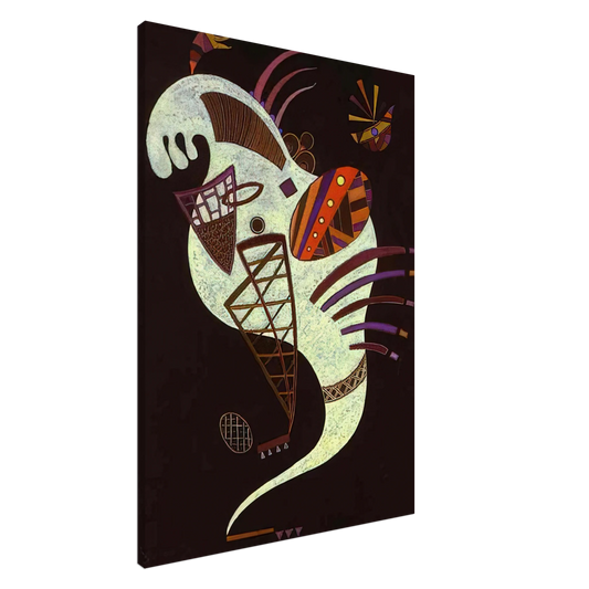 Wassily Kandinsky - WHITE FIGURE 1943 Canvas - 20x30 cm / 8x12 inches-canvas