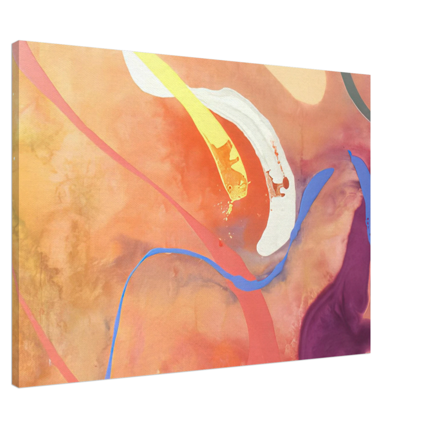 Ronnie Landfield - For Becky - 1969 Canvas - 20x30 cm / 8x12 inches-canvas