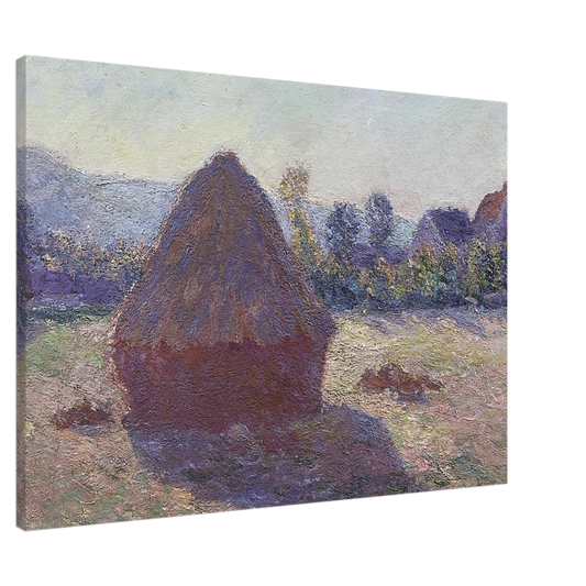 claude monet - A Haystack in the Evening Sun Canvas - 20x30 cm / 8x12 inches-canvas