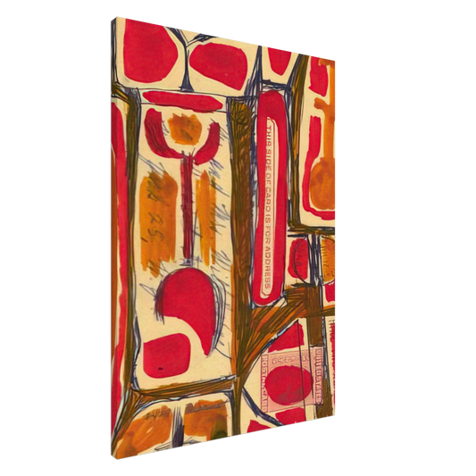 Will Barnet - Untitled - 1954 United States Canvas - 20x30 cm / 8x12 inches-canvas