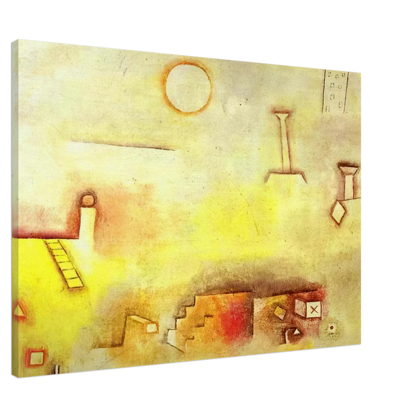 Paul Klee - RECONSTRUCTING 1926 Canvas - 20x30 cm / 8x12 inches-canvas