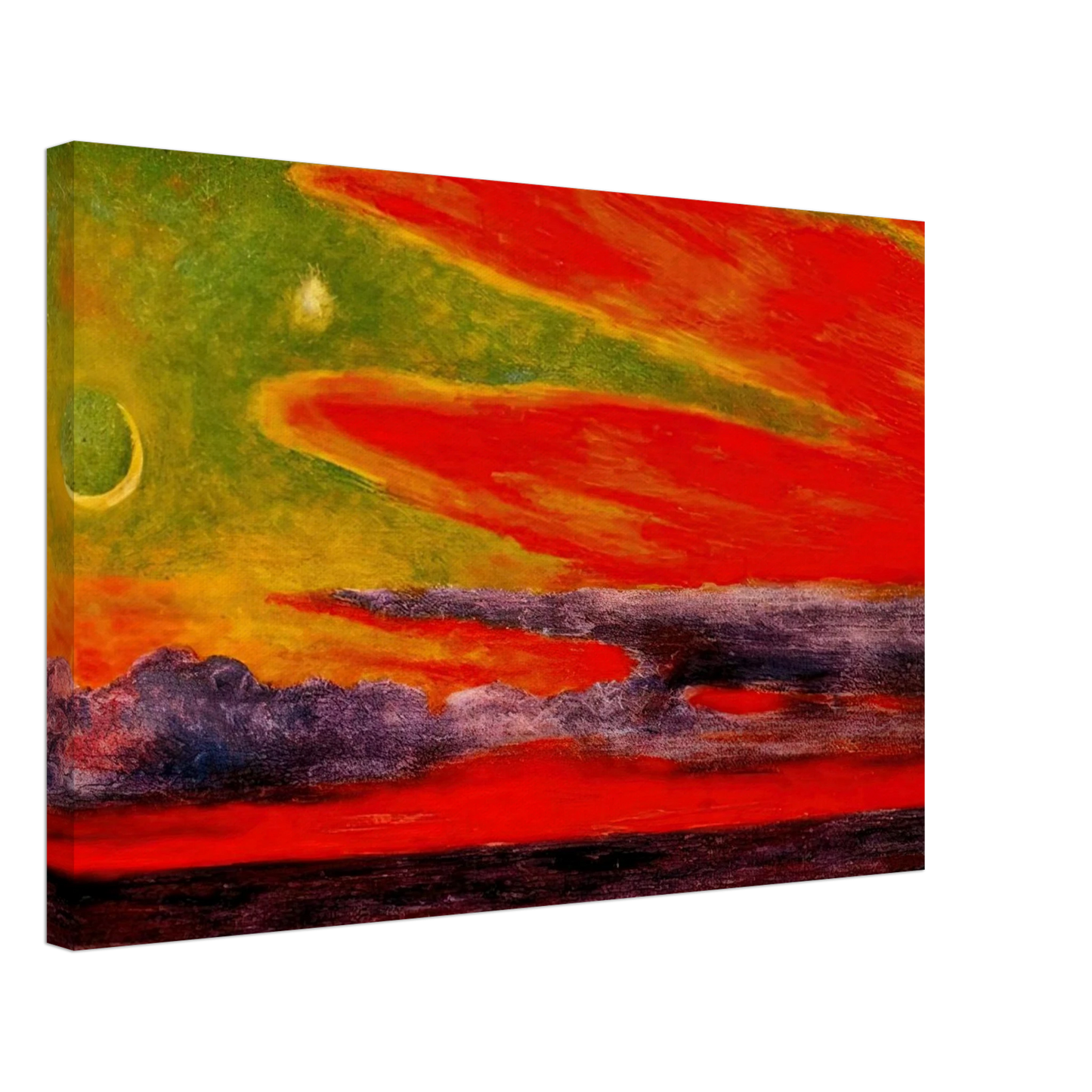 Diego Rivera - EVENING TWILIGHT AT ACAPULCO 1956 Canvas - 70x100 cm / 28x40 inches-canvas