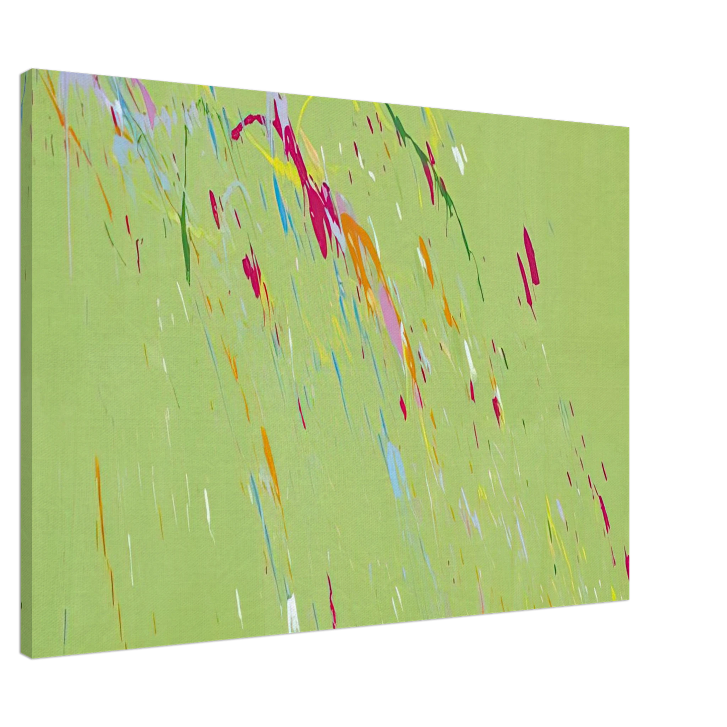 Walasse Ting - Raindrops Keep Falling on My Head - 1973 Canvas - 20x30 cm / 8x12 inches-canvas