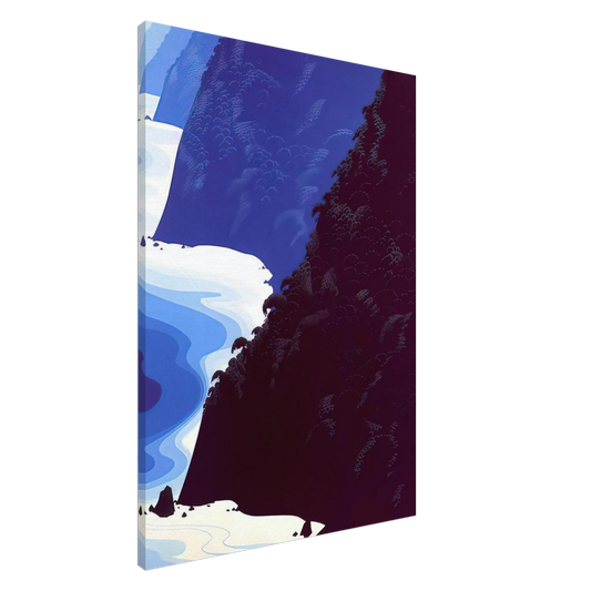 Eyvind Earle - Blue Big Sur Canvas - 20x30 cm / 8x12 inches-canvas