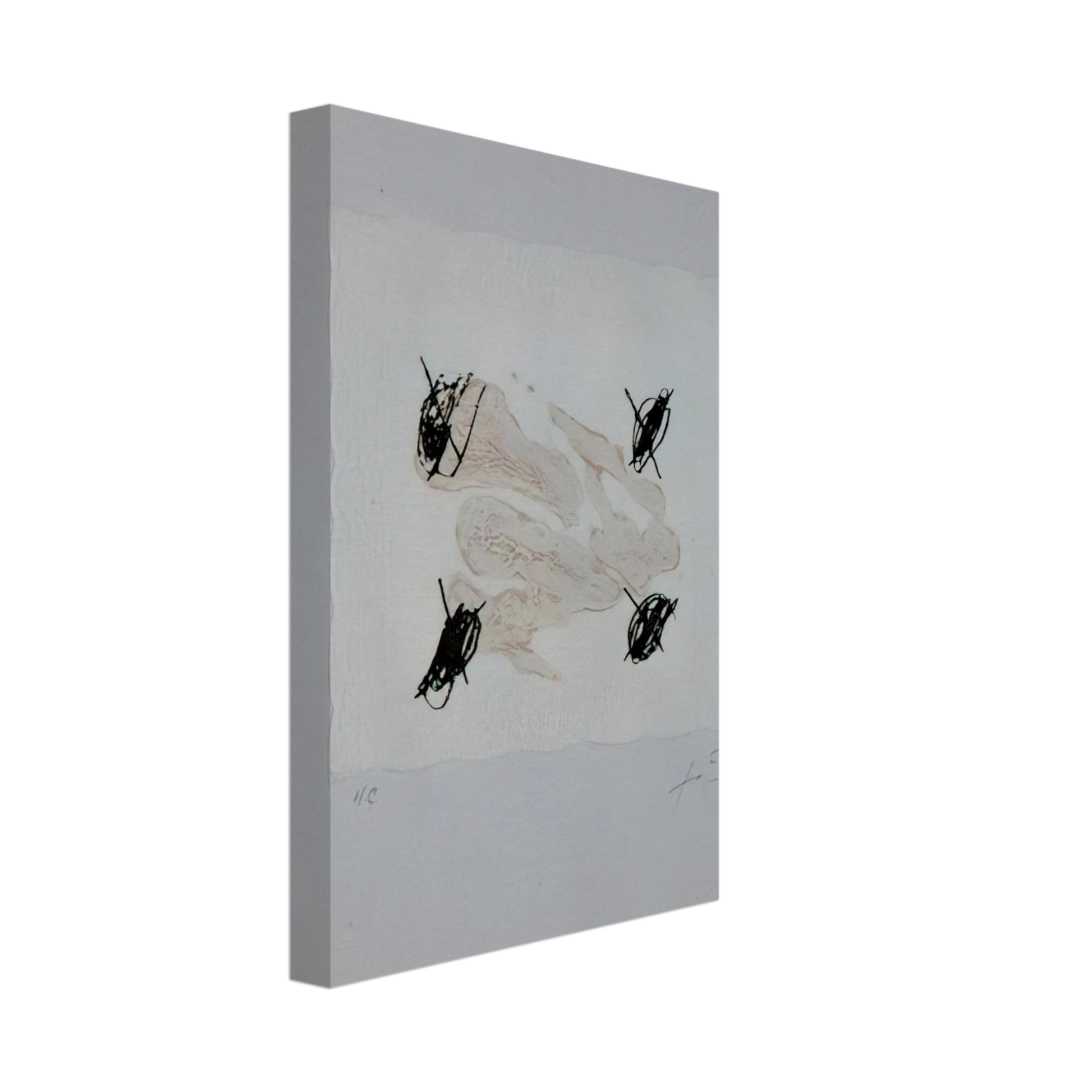 Antoni Tapies - PETRIFICADA PETRIFICANTE II 1978 Canvas - 40x60 cm / 16x24 inches-canvas