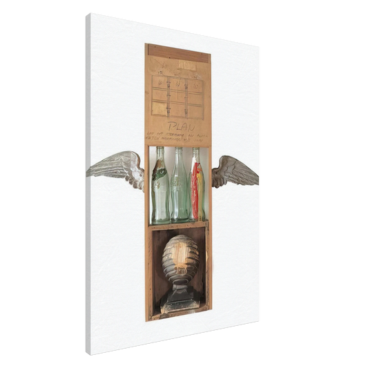 Robert Rauschenberg - COCA COLA PLAN 1958 Canvas - 20x30 cm / 8x12 inches-canvas