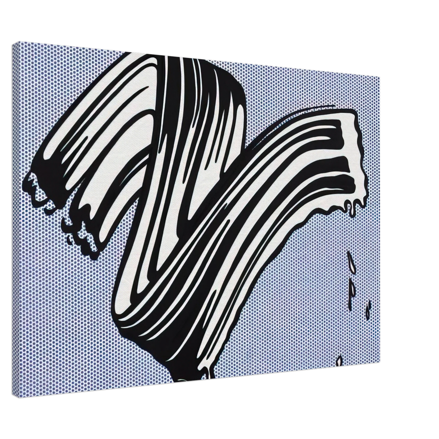 Roy Lichtenstein - WHITE BRUSHSTROKE I 1965 Canvas - 20x30 cm / 8x12 inches-canvas