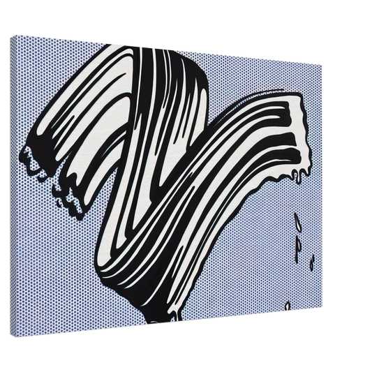 Roy Lichtenstein - WHITE BRUSHSTROKE I 1965 Canvas - 20x30 cm / 8x12 inches-canvas