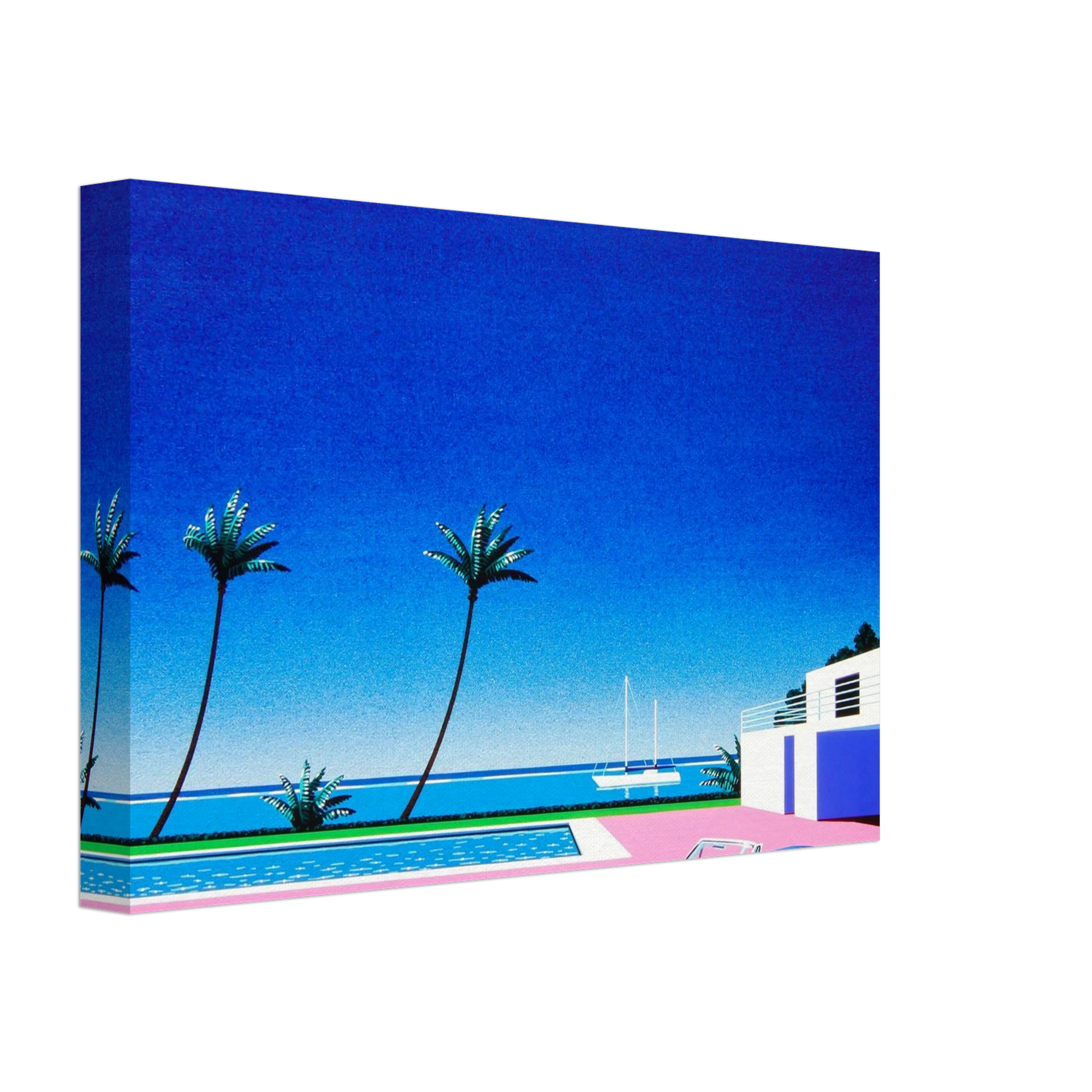 Hiroshi Nagai - Pink Driveway Canvas - 70x100 cm / 28x40 inches-canvas