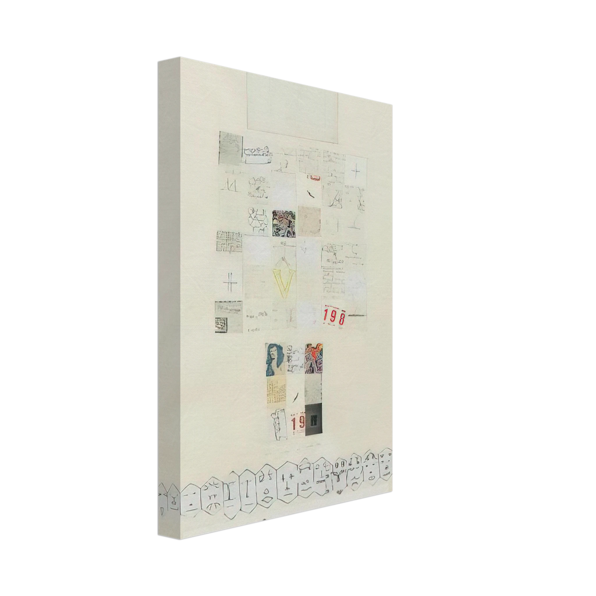 Alighiero Boetti - UNTITLED 1980 Canvas - 70x100 cm / 28x40 inches-canvas