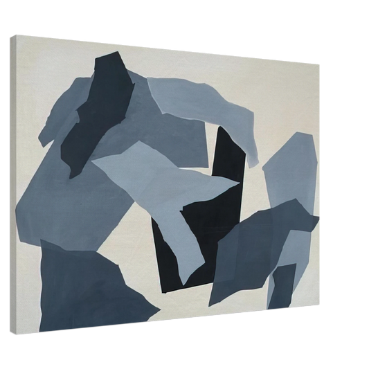 Robert Goodnough - Grey Forms - 1965 Canvas - 20x30 cm / 8x12 inches-canvas