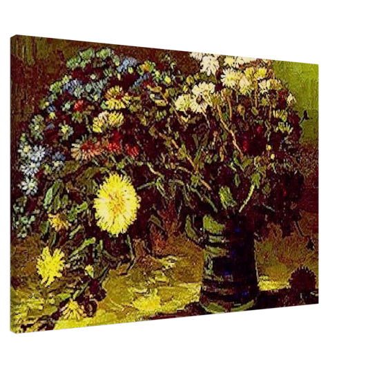 Vincent van Gogh - Vase with Daisies Canvas - 20x30 cm / 8x12 inches-canvas