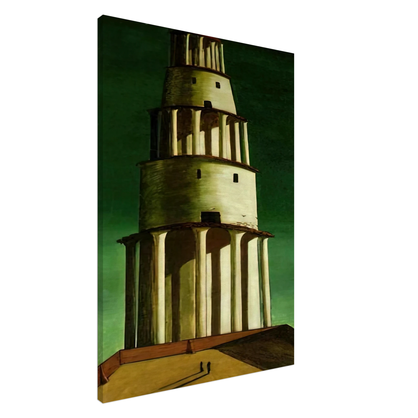 Giorgio de Chirico - THE GREAT TOWER 1913 Canvas - 20x30 cm / 8x12 inches-canvas