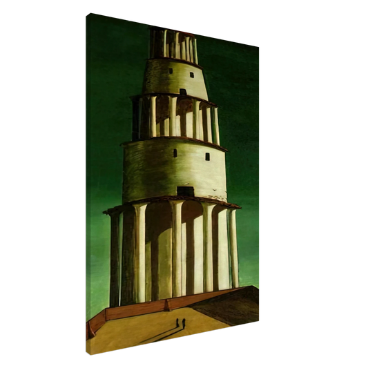 Giorgio de Chirico - THE GREAT TOWER 1913 Canvas - 20x30 cm / 8x12 inches-canvas