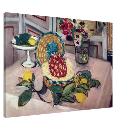 Henri Matisse - STILL LIFE WITH PINEAPPLES 1940 Canvas - 20x30 cm / 8x12 inches-canvas