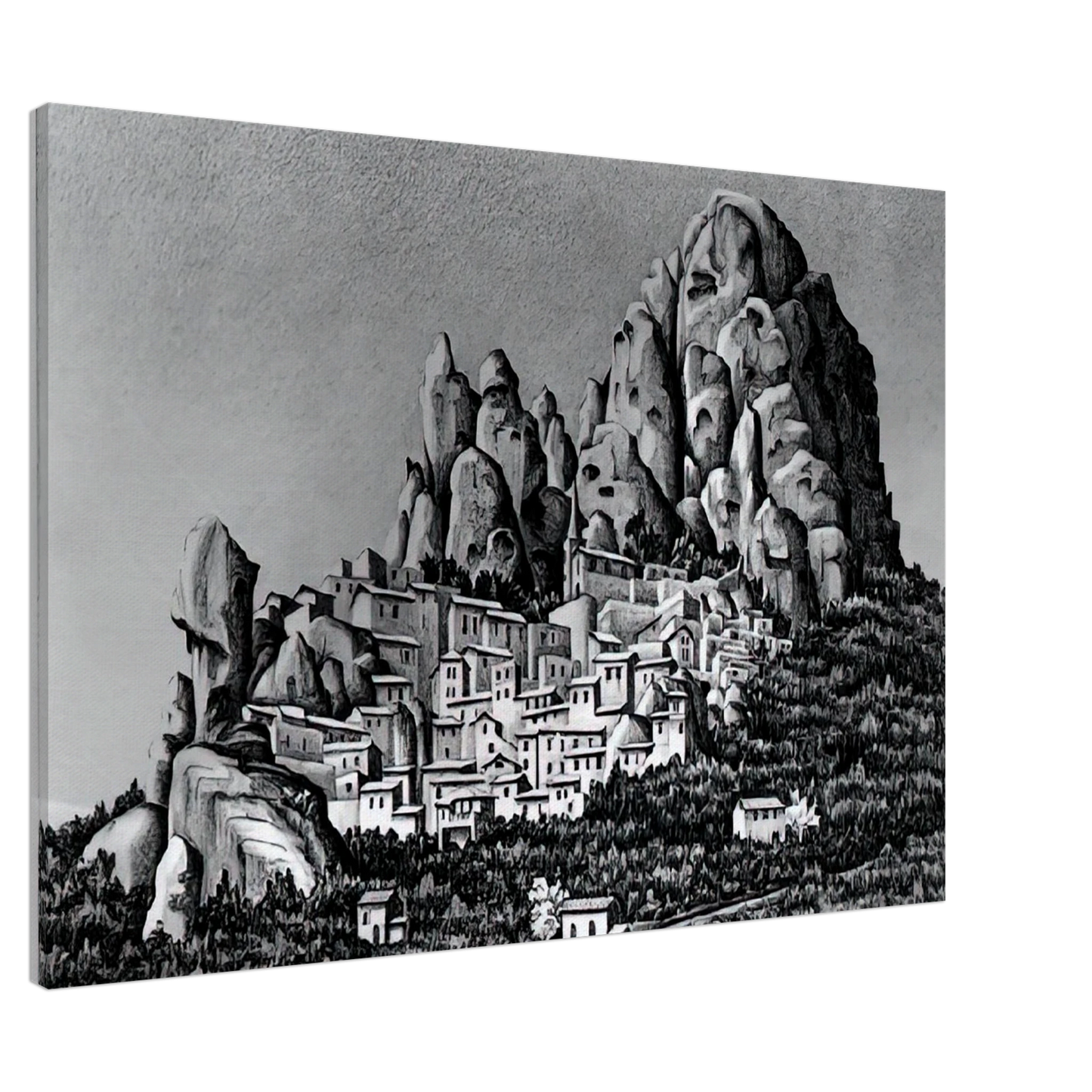 MC Escher - PENTEDATTIO CALABRIA OCTOBER 1930 1930 Canvas - 20x30 cm / 8x12 inches-canvas